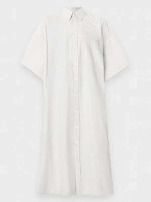 Sukienka koszulowa MM6 Maison Margiela mleczny