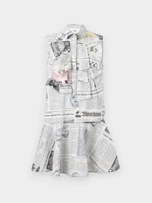 Sukienka koszulowa MOSCHINO szary