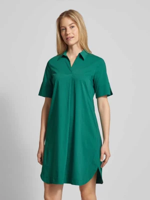 Sukienka koszulowa o długości do kolan w jednolitym kolorze MORE & MORE