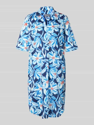 Sukienka koszulowa o długości do kolan we wzór na całej powierzchni WHITE LABEL