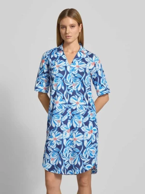 Sukienka koszulowa o długości do kolan we wzór na całej powierzchni WHITE LABEL
