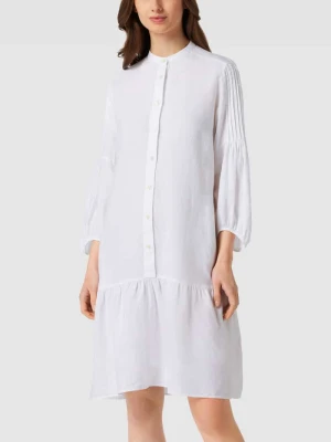 Sukienka koszulowa o długości do kolan z czystego lnu model ‘Mila’ 0039 italy