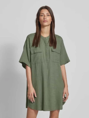 Sukienka koszulowa o długości do kolan z kieszeniami na piersi model ‘LINE’ Vero Moda