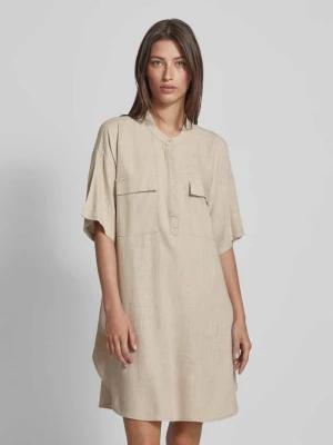 Sukienka koszulowa o długości do kolan z kieszeniami na piersi model ‘LINE’ Vero Moda