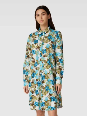 Sukienka koszulowa o długości do kolan z kwiatowym wzorem 0039 italy