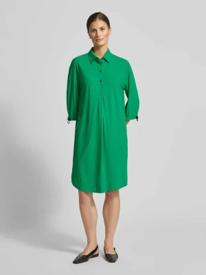 Sukienka koszulowa o długości do kolan z listwą guzikową Marc Cain