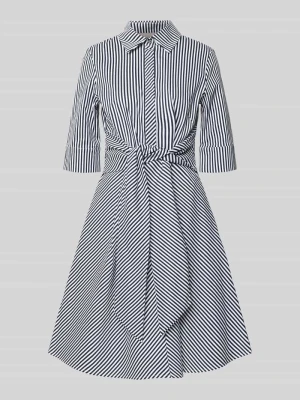 Sukienka koszulowa o długości do kolan z wiązanym paskiem Christian Berg Woman Selection