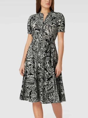 Sukienka koszulowa o długości midi ze wzorem na całej powierzchni Lauren Ralph Lauren