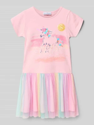 Sukienka koszulowa o kroju regular fit z cekinowym obszyciem DANAMADE