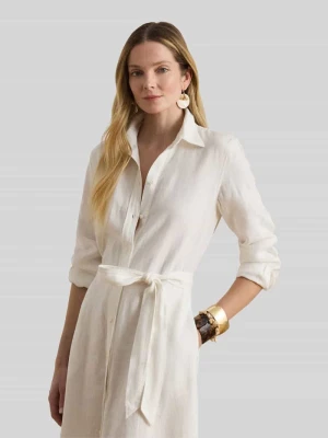 Sukienka koszulowa o kroju regular fit z czystej bawełny Lauren Ralph Lauren