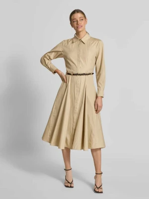 Sukienka koszulowa o kroju regular fit z czystej bawełny model 'STAFFETTO' Max Mara Studio