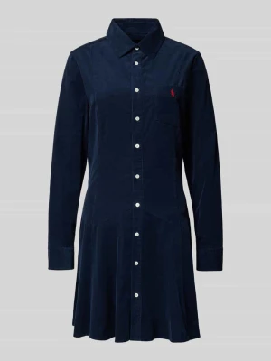 Sukienka koszulowa o kroju regular fit z imitacji sztruksu Polo Ralph Lauren