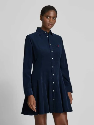 Sukienka koszulowa o kroju regular fit z imitacji sztruksu Polo Ralph Lauren