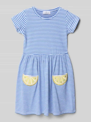 Sukienka koszulowa o kroju regular fit z obszyciem ozdobnymi kamieniami DANAMADE