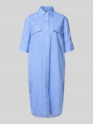 Sukienka koszulowa o kroju relaxed fit z kieszeniami na piersiach model 'Daliya' Joop!