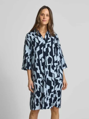 Sukienka koszulowa o kroju shaped fit z mieszanki wiskozy ze wzorem na całej powierzchni s.Oliver RED LABEL