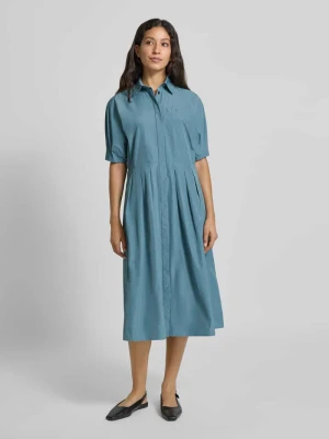 Sukienka koszulowa o lekko rozkloszowanym kroju z krytą listwą guzikową model ‘CADMIO’ MM by Max Mara