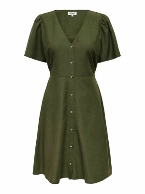 Sukienka koszulowa Only khaki
