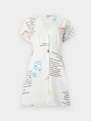 Sukienka koszulowa Only mleczny