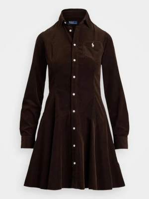 Sukienka koszulowa Polo Ralph Lauren ciemnobrązowy