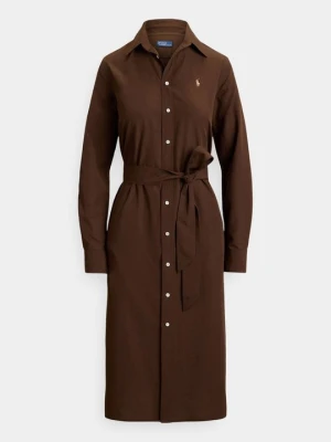 Sukienka koszulowa Polo Ralph Lauren ciemnobrązowy