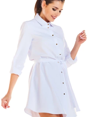 Sukienka koszulowa szmizjerka z asymetrycznym dołem czarna Sukienki.shop