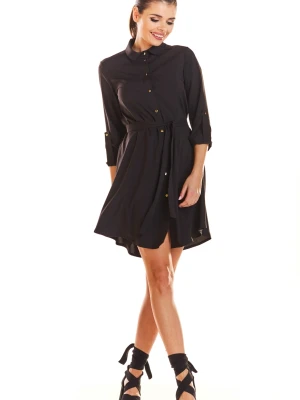 Sukienka koszulowa szmizjerka z paskiem i kołnierzykiem biała Infinite You