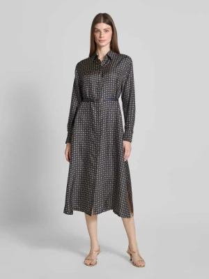Sukienka koszulowa taliowana z czystego jedwabiu model ‘MISTER’ Max Mara Studio