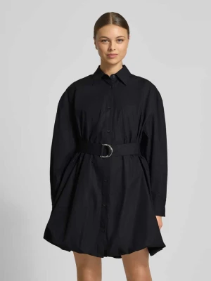 Sukienka koszulowa taliowana z czystej bawełny model ‘KUMIRA’ HUGO