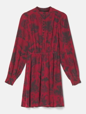 Sukienka koszulowa The Kooples bordowy