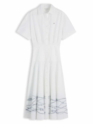 Sukienka koszulowa Tommy Hilfiger biały