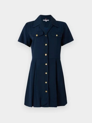 Sukienka koszulowa Tommy Hilfiger granatowy