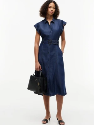 Sukienka koszulowa Tommy Hilfiger niebieski denim