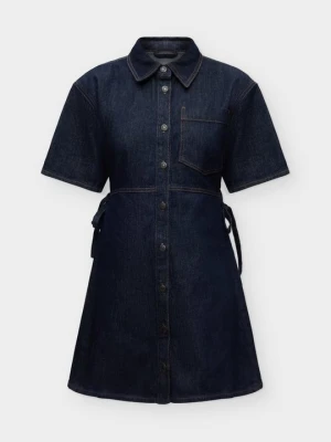 Sukienka koszulowa Topshop ciemnoniebieski