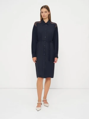 Sukienka koszulowa TWINSET granatowy