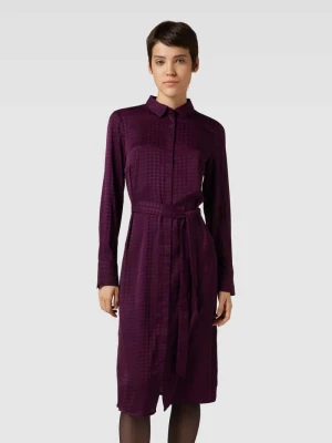 Sukienka koszulowa w pepitkę z wiązanym paskiem Christian Berg Woman Selection
