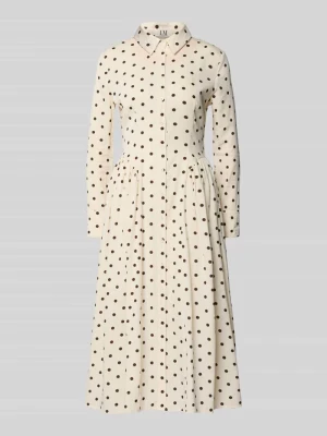 Sukienka koszulowa we wzór na całej powierzchni z listwą guzikową Little Mistress