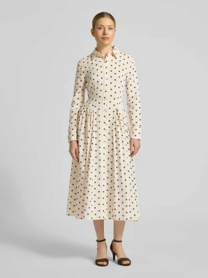 Sukienka koszulowa we wzór na całej powierzchni z listwą guzikową Little Mistress
