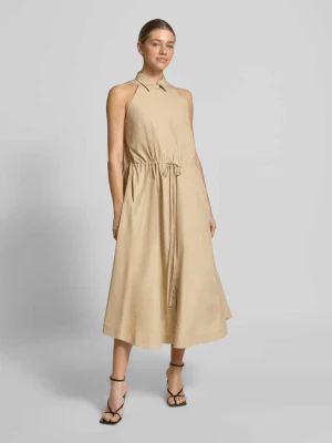 sukienka koszulowa z bawełny z tunelem Boss