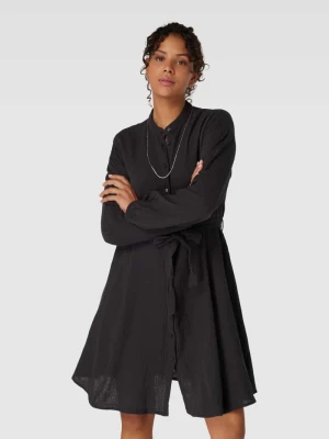 Sukienka koszulowa z bawełny z wiązanym paskiem model ‘THYRA’ Only