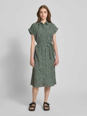 Sukienka koszulowa z lejącego materiału ze wzorem na całej powierzchni model ‘Hannover’ Only