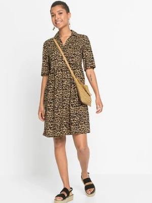 Sukienka koszulowa z lejącej wiskozy bonprix