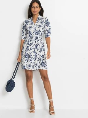 Sukienka koszulowa z lejącej wiskozy bonprix