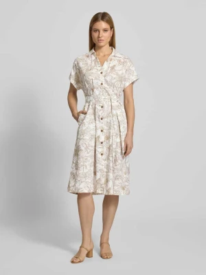 sukienka koszulowa z mieszanka lnu i bawełny WHITE LABEL