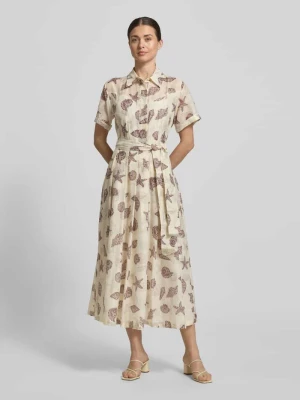 Sukienka koszulowa z mieszanki bawełny i jedwabiu model 'GALLI' Marella