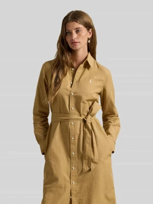 Sukienka koszulowa z mieszanki bawełny i lnu Polo Ralph Lauren