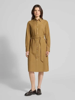 Sukienka koszulowa z mieszanki bawełny i lnu Polo Ralph Lauren