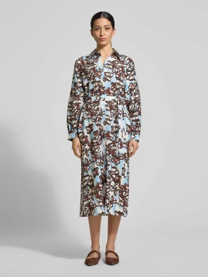 Sukienka koszulowa z mieszanki wiskozy z wiązanym paskiem JAKE*S STUDIO WOMAN