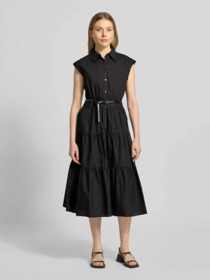 sukienka koszulowa z paskiem i listwą guzikową MICHAEL Michael Kors