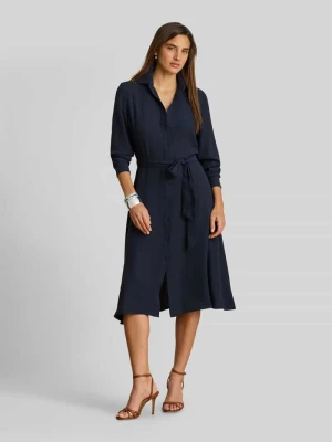 sukienka koszulowa z paskiem w talii Lauren Ralph Lauren